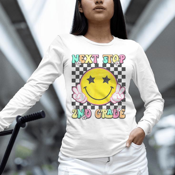 Groovy Next Stop 2nd Grade 1st Grade Graduation 2025 Unisex Long Sleeve T-Shirt