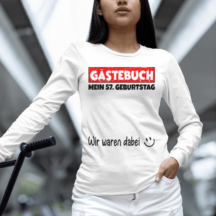 Guest Book Wir Waren Dabei Mein 57 Geburtstag German Unisex Long Sleeve T-Shirt Guest Book Wir Waren Dabei Mein 57 Geburtstag German Unisex Long Sleeve T-Shirt