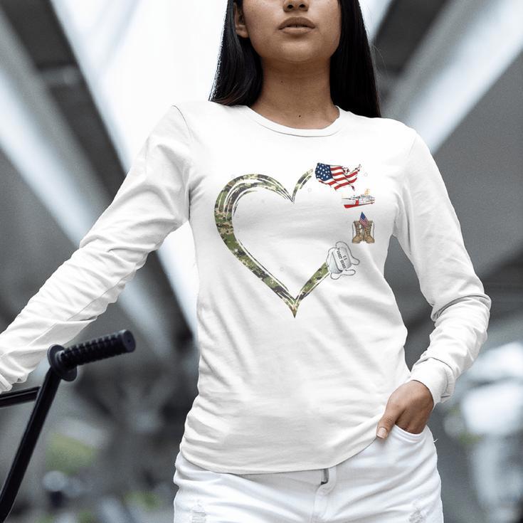 Heart Coast Guard Wife Coast Guard Graduation Wife USCG Wife Unisex Long Sleeve T-Shirt