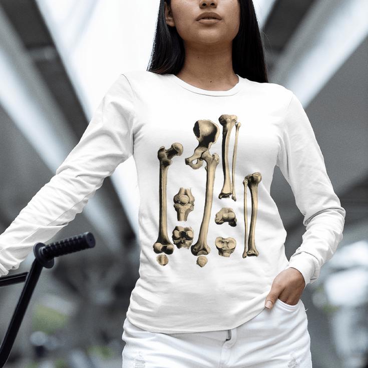Hip And Leg Bones Book Print Vintage Human Bones Unisex Long Sleeve T-Shirt Hip And Leg Bones Book Print Vintage Human Bones Unisex Long Sleeve T-Shirt
