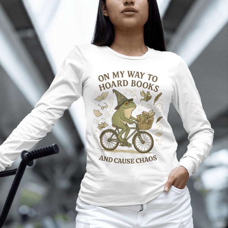 On My Way To Hoard Books And Cause Chaos Tom Foolery Unisex Long Sleeve T-Shirt