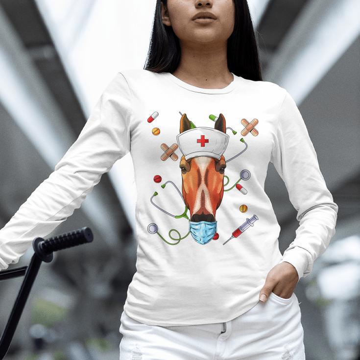 Horse Nurse RN ER Nursing School Graduation Unisex Long Sleeve T-Shirt