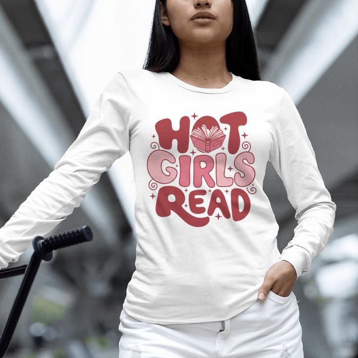 Hot Girls Read Book Lover Feminist Reader Premium Tri-Blend Unisex Long Sleeve T-Shirt
