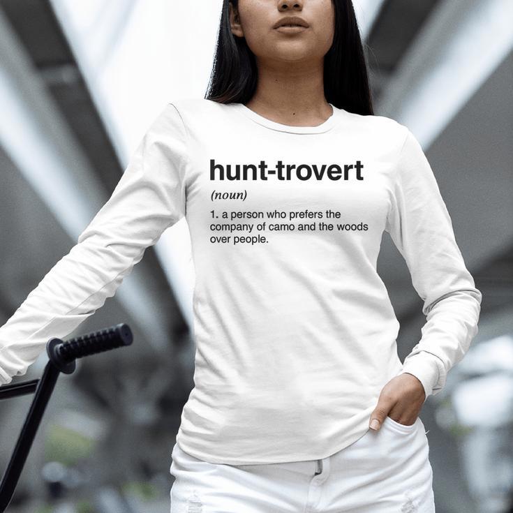 Hunt-Trovert Hunting Camo Woods Introvert Unisex Long Sleeve T-Shirt Hunt-Trovert Hunting Camo Woods Introvert Unisex Long Sleeve T-Shirt