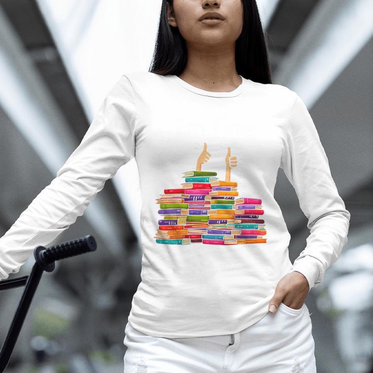 I'm Fine Reading Books Reader Book Lover Librarian Unisex Long Sleeve T-Shirt