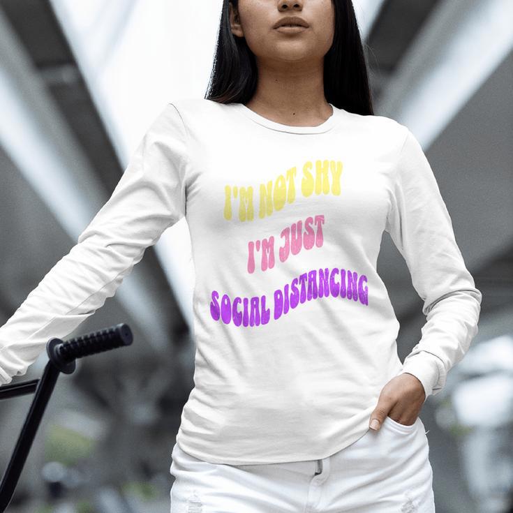 I'm Just Social Distancing Introvert Funny Unisex Long Sleeve T-Shirt I'm Just Social Distancing Introvert Funny Unisex Long Sleeve T-Shirt