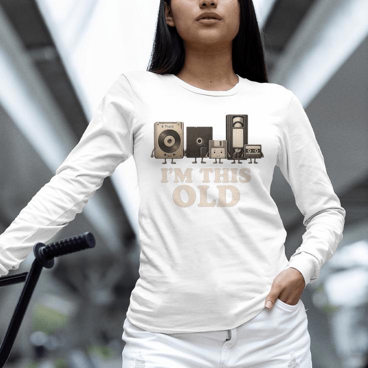 I’m This Old Retro Tech Nostalgia For 70s 80s Premium Tri-Blend Unisex Long Sleeve T-Shirt