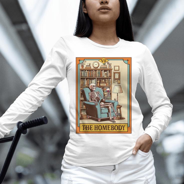 Introvert Homebody Awkward Skeleton The Homebody Tarot Card Unisex Long Sleeve T-Shirt Introvert Homebody Awkward Skeleton The Homebody Tarot Card Unisex Long Sleeve T-Shirt