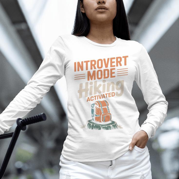 Introvert Mode Hiking Activated Hiker Unisex Long Sleeve T-Shirt Introvert Mode Hiking Activated Hiker Unisex Long Sleeve T-Shirt