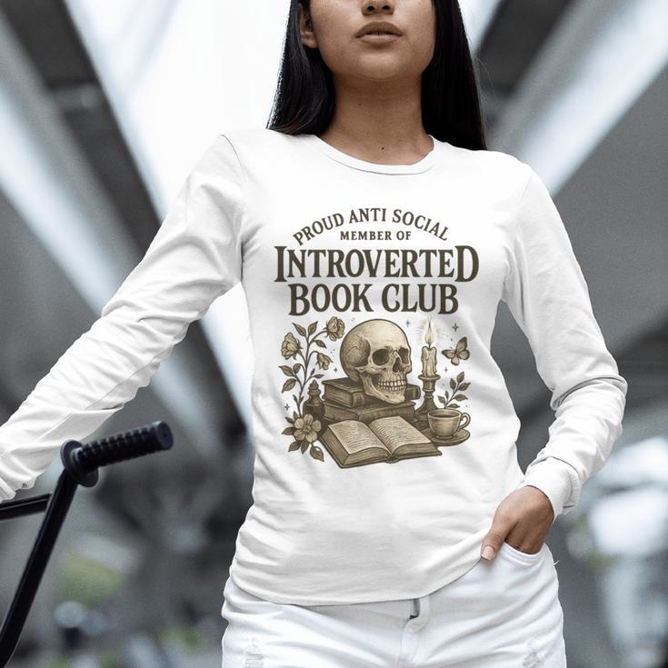 Introverted Book Club Member Anti Social Reader Unisex Long Sleeve T-Shirt Introverted Book Club Member Anti Social Reader Unisex Long Sleeve T-Shirt