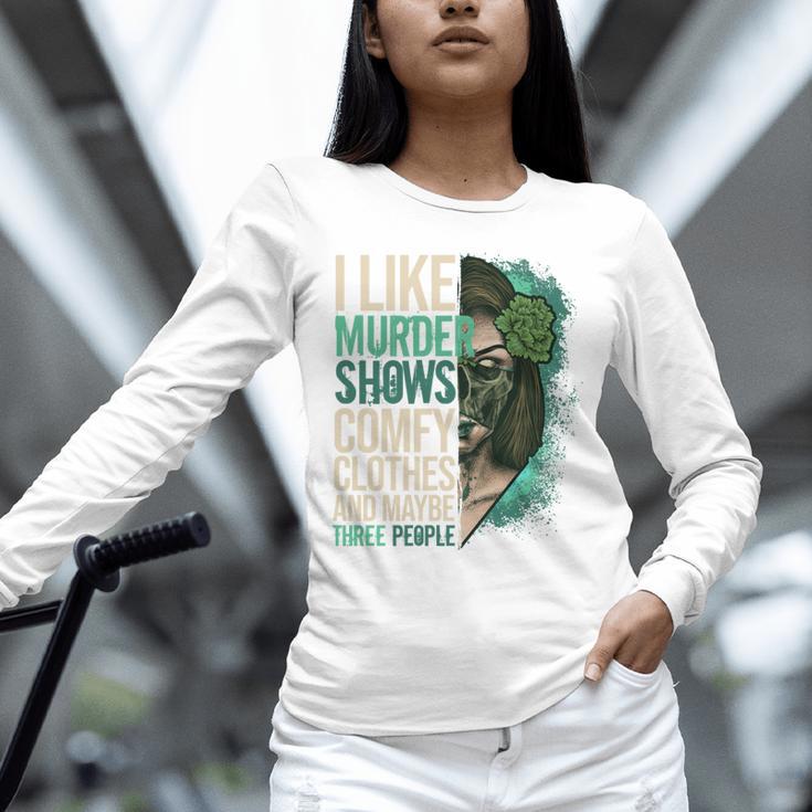 Introverted Murder Shows True Crime Lovers Introvert Unisex Long Sleeve T-Shirt