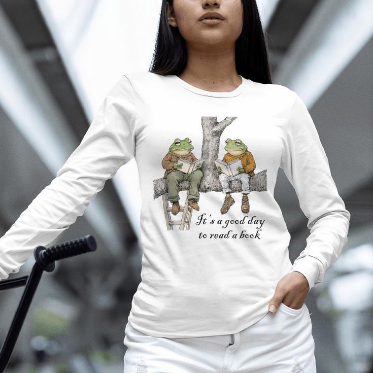 It's A Good Day To Read A Book Frog Toad Unisex Long Sleeve T-Shirt