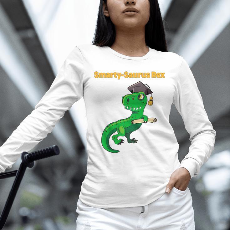 Kids Cute Graduation Dinosaur Smarty Saurus Kinder VPK Pre-k Grad Unisex Long Sleeve T-Shirt