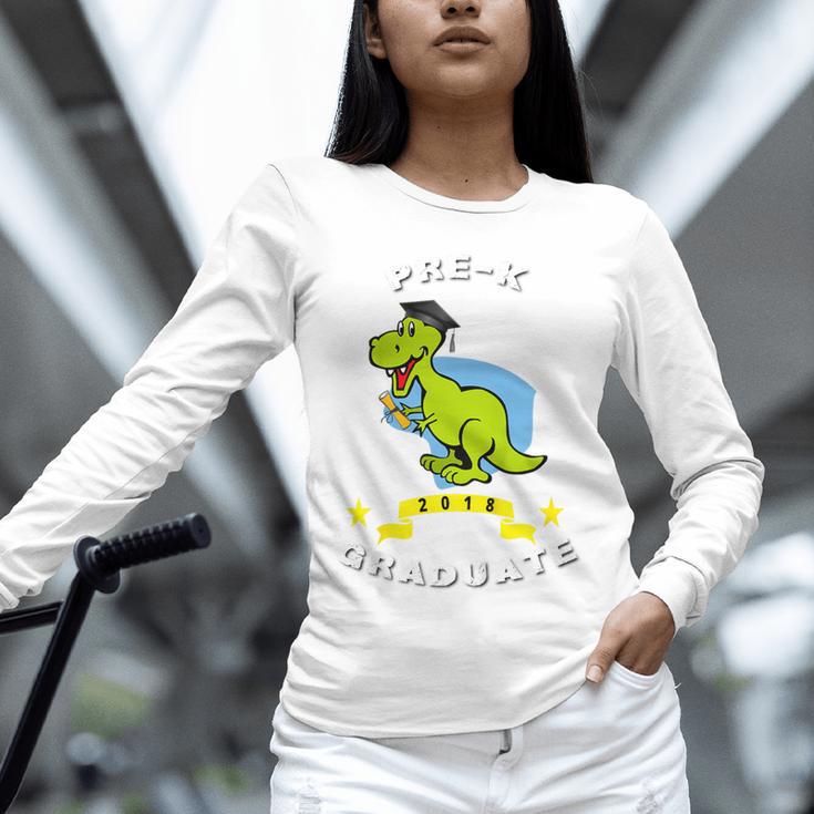 Kids Dinosaur Pre-K Graduation TShirt Kids Preschool Graduation Unisex Long Sleeve T-Shirt