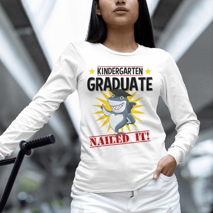 Kids Kindergarten Nailed It Shirt 2019 Shark Graduation Tee Unisex Long Sleeve T-Shirt