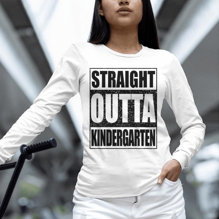 Kids Straight Outta Kindergarten Shirt Boy Girl Graduation Unisex Long Sleeve T-Shirt