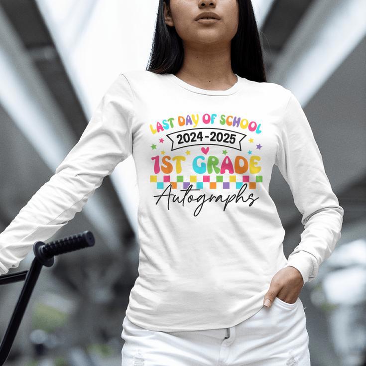 Last Day Of School Autograph 1st Grade Graduation Boys Girls Unisex Long Sleeve T-Shirt