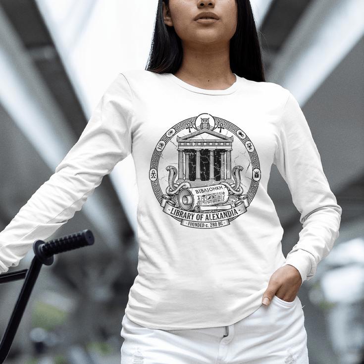 Library Of Alexandria Ancient Book Lover Librarian Books Unisex Long Sleeve T-Shirt Library Of Alexandria Ancient Book Lover Librarian Books Unisex Long Sleeve T-Shirt