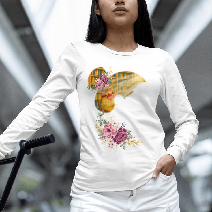 And Into The Library She Goes Book Lover Reading Bookworm Unisex Long Sleeve T-Shirt