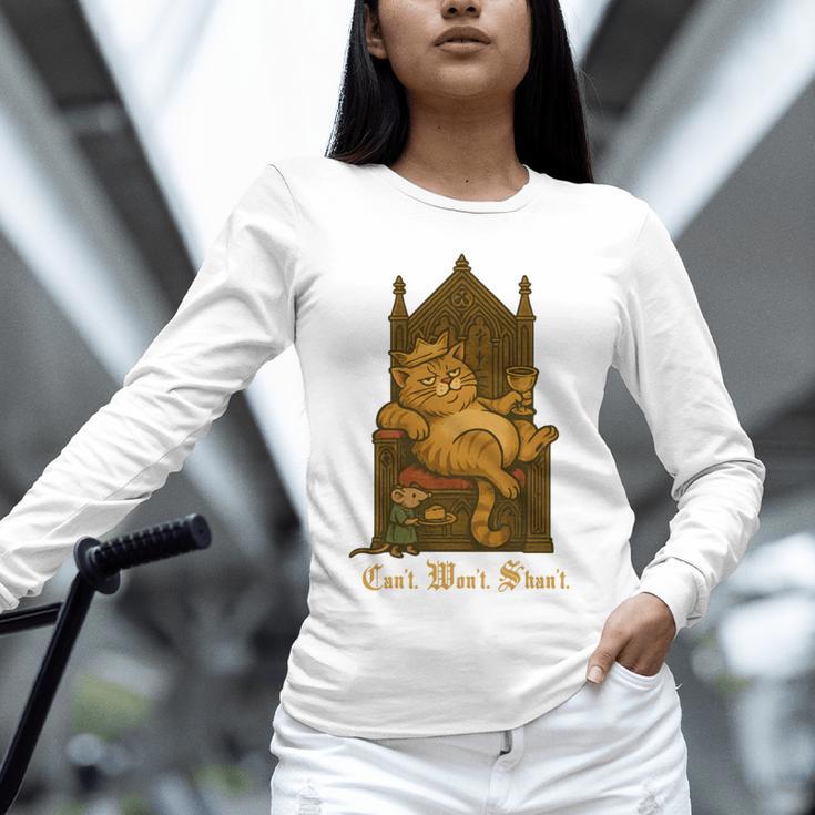 Medieval Cat Sarcastic Queen Lazy King Introvert Kitty Unisex Long Sleeve T-Shirt Medieval Cat Sarcastic Queen Lazy King Introvert Kitty Unisex Long Sleeve T-Shirt