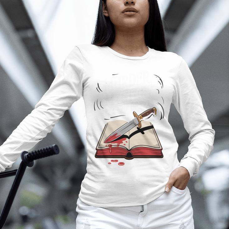 Murder Mystery And a Cup Of Tea Book Humor Unisex Long Sleeve T-Shirt Murder Mystery And a Cup Of Tea Book Humor Unisex Long Sleeve T-Shirt