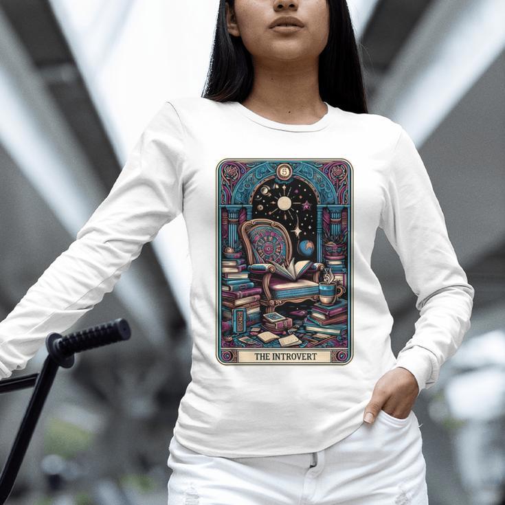 Mystical Library Book Reader The Introvert Tarot Card Unisex Long Sleeve T-Shirt Mystical Library Book Reader The Introvert Tarot Card Unisex Long Sleeve T-Shirt