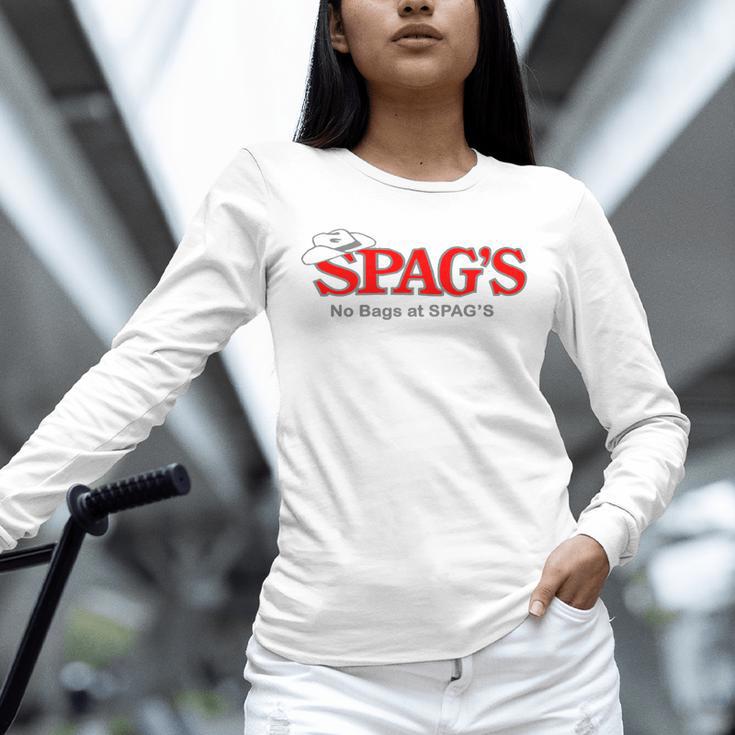 No Bags At SPAG'S Shrewsbury Defunct Store Nostalgia Vintage Premium Tri-Blend Unisex Long Sleeve T-Shirt