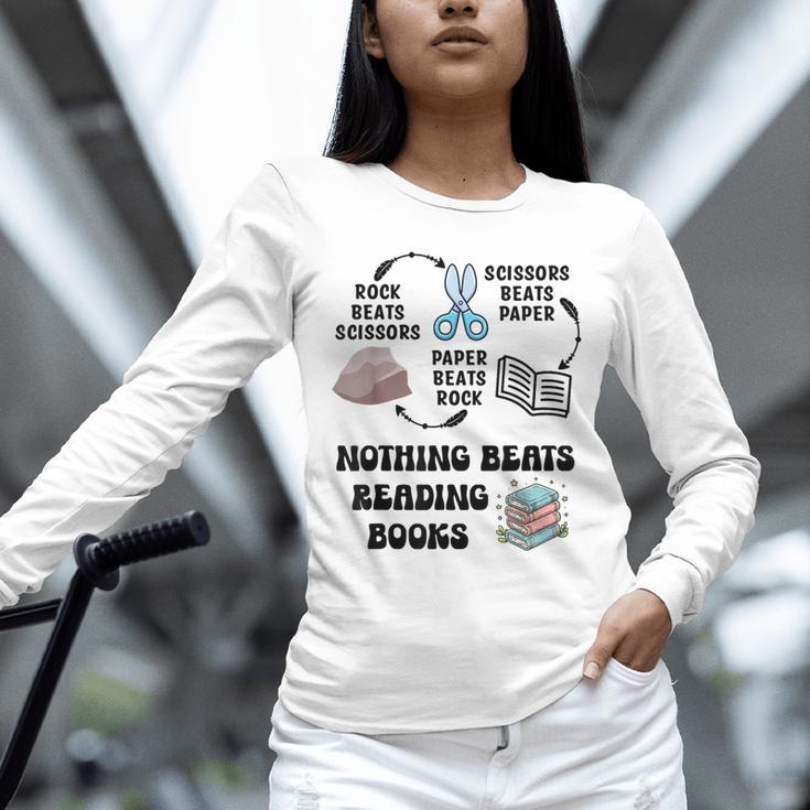 Nothing Beats Reading Rock Paper Scissors Reader Book Lover Unisex Long Sleeve T-Shirt Nothing Beats Reading Rock Paper Scissors Reader Book Lover Unisex Long Sleeve T-Shirt