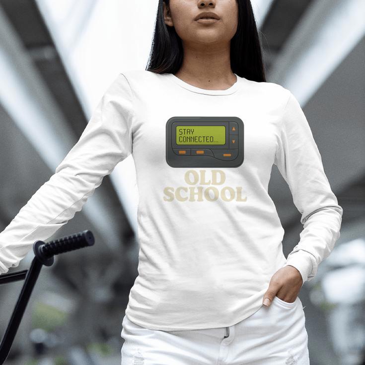 Old School 90s Pager Retro Nostalgia Vintage Tech Gen Unisex Long Sleeve T-Shirt Old School 90s Pager Retro Nostalgia Vintage Tech Gen Unisex Long Sleeve T-Shirt
