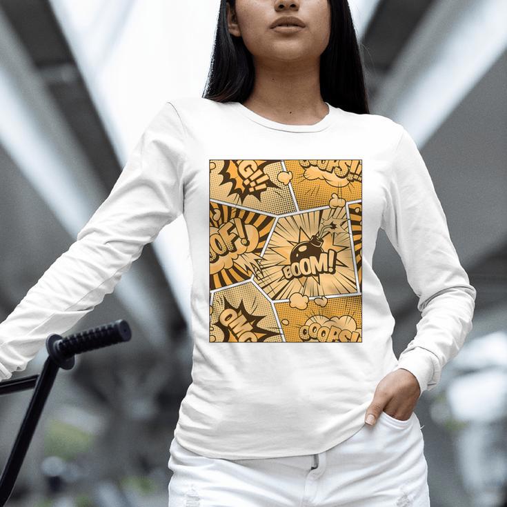 Orange Comic Book Orange Color Graphic Premium Tri-Blend Unisex Long Sleeve T-Shirt