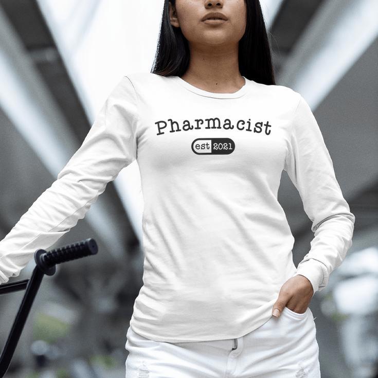 Pharmacy Student TShirt Pharmacist Graduation Est 2021 Unisex Long Sleeve T-Shirt