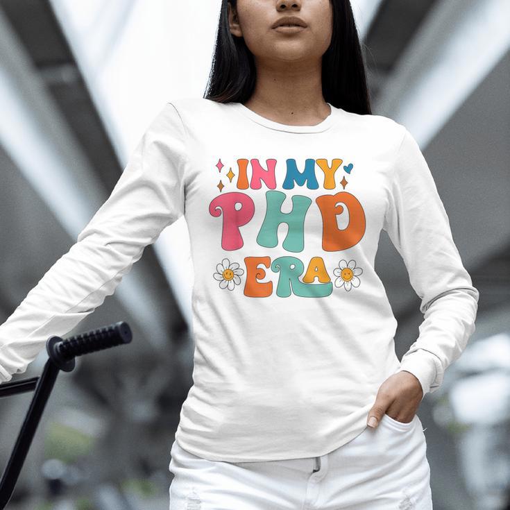 In My Phd Era Groovy Phd Graduation Future Doctor Unisex Long Sleeve T-Shirt