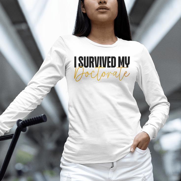 Phd Graduation Doctorate Degree Dissertation Masteral Grad Unisex Long Sleeve T-Shirt