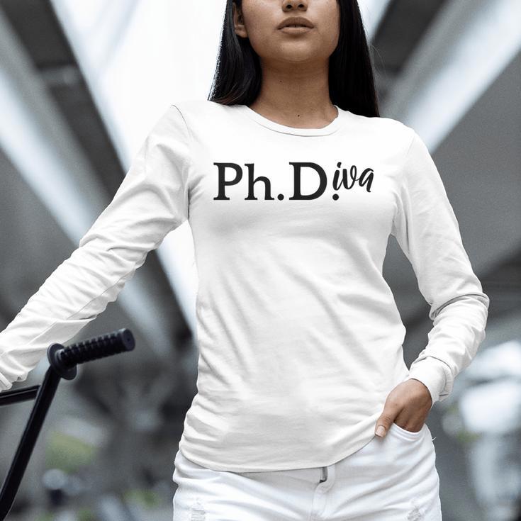 PhD Graduation Women Doctorate Degree PhDiva Unisex Long Sleeve T-Shirt