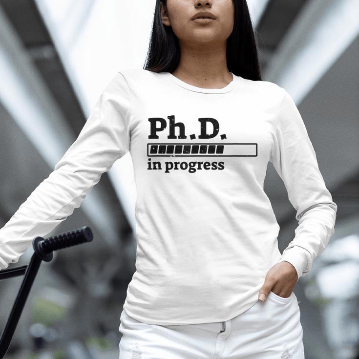PhD In Progress Graduation Progress Bar Shirt Unisex Long Sleeve T-Shirt