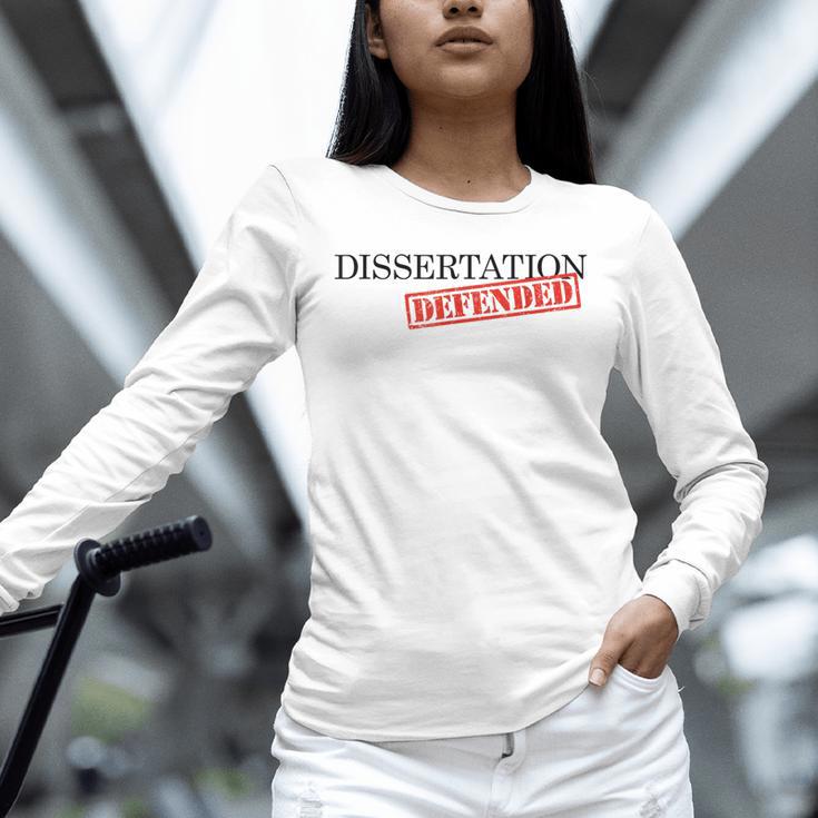PhD Thesis Defense Graphic Doctoral Graduation Unisex Long Sleeve T-Shirt