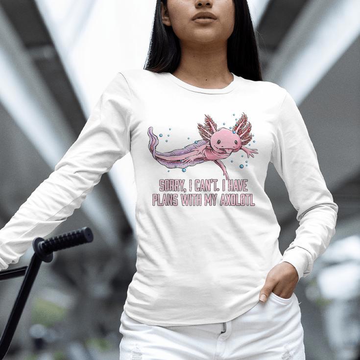 I Have Plans With My Axolotl Salamander Introvert Raglan Baseball Tee Unisex Long Sleeve T-Shirt I Have Plans With My Axolotl Salamander Introvert Raglan Baseball Tee Unisex Long Sleeve T-Shirt