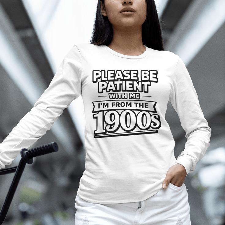 Please Be Patient I'm From The 1900s Boomer Gen-X Premium Tri-Blend Unisex Long Sleeve T-Shirt