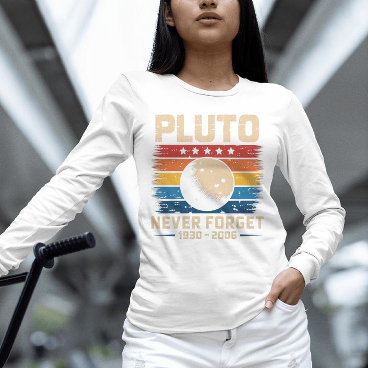 Pluto Never Forget Space Nostalgia Astronomy Humor Unisex Long Sleeve T-Shirt Pluto Never Forget Space Nostalgia Astronomy Humor Unisex Long Sleeve T-Shirt