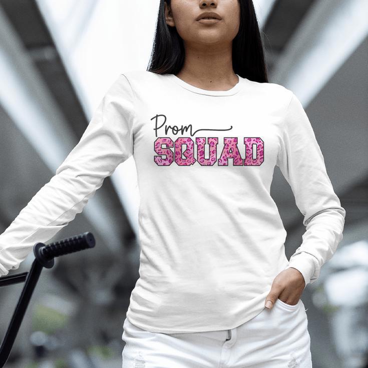 Prom Squad Prom Graduation Class Of 2024 Leopard Matching Unisex Long Sleeve T-Shirt