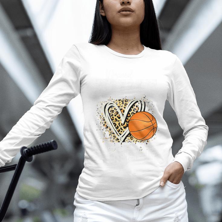 Proud Aunt Of A 2026 Senior Basketball Graduation Leopard Premium Tri-Blend Unisex Long Sleeve T-Shirt