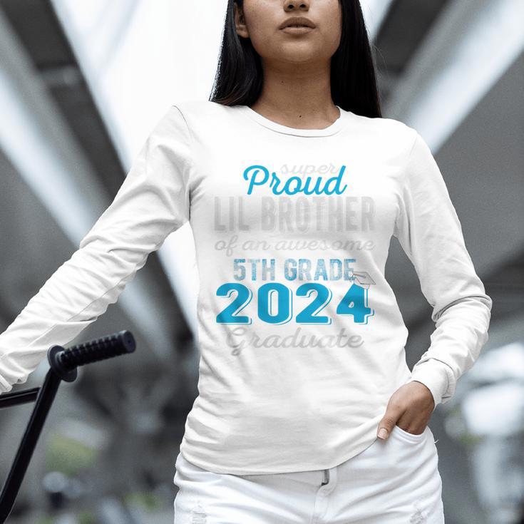 Proud Little Brother Of 5th Grade Graduate 2024 Graduation Premium Unisex Long Sleeve T-Shirt