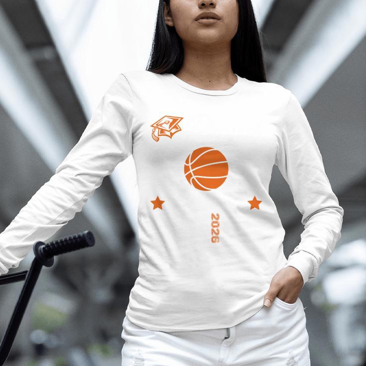 Proud Mom Of a Basketball Senior Class Of 2026 Graduation Unisex Long Sleeve T-Shirt