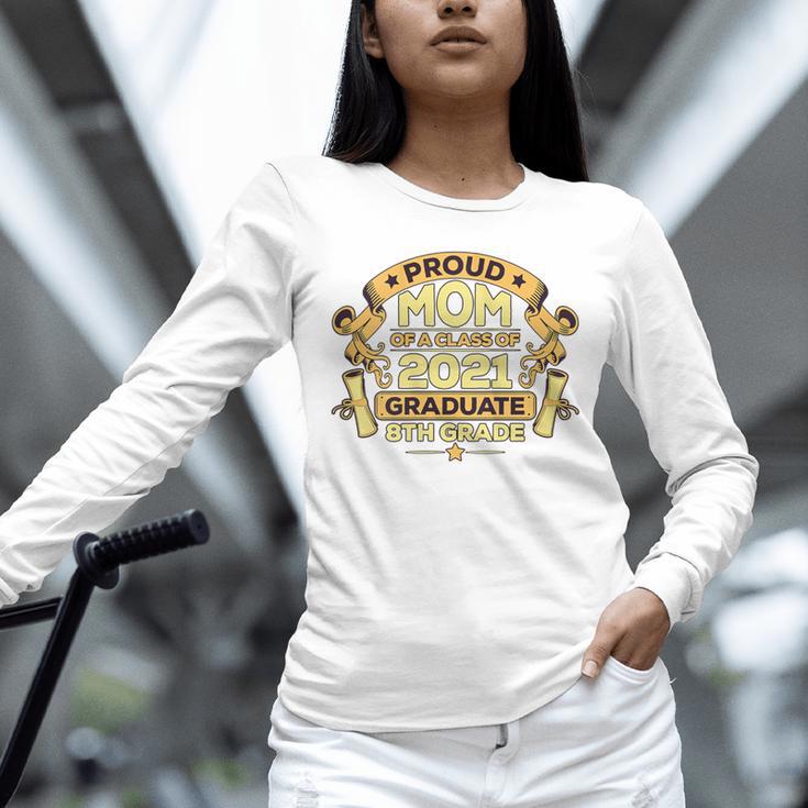 Proud Mom Graduation Of 8th Grade Graduate Unisex Long Sleeve T-Shirt
