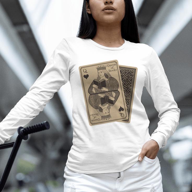 Queen Of Books Playing Card Aesthetic For Book Lovers Premium Tri-Blend Unisex Long Sleeve T-Shirt Queen Of Books Playing Card Aesthetic For Book Lovers Premium Tri-Blend Unisex Long Sleeve T-Shirt