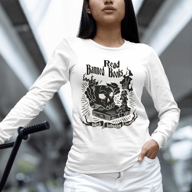 Read Banned Books Unlock Forbidden Knowledge Unisex Long Sleeve T-Shirt