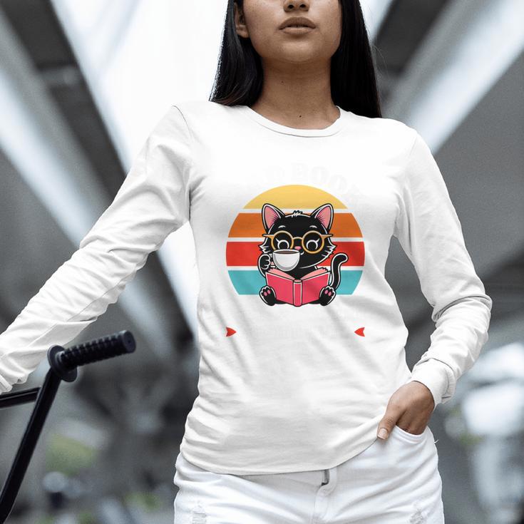 Read Books Drink Coffee Fight Evil Cat Premium Unisex Long Sleeve T-Shirt