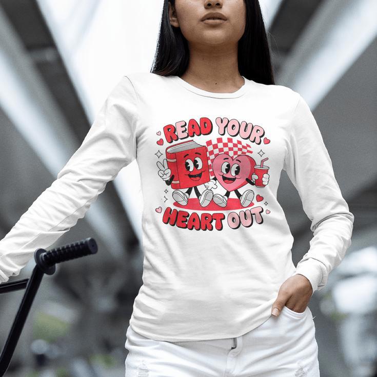 Read Your Heart Out Valentine's Day Retro Teacher Bookish Unisex Long Sleeve T-Shirt Read Your Heart Out Valentine's Day Retro Teacher Bookish Unisex Long Sleeve T-Shirt