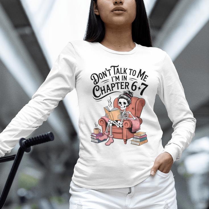 Reading 67 Six Seven Meme English Teacher Book Lover Unisex Long Sleeve T-Shirt