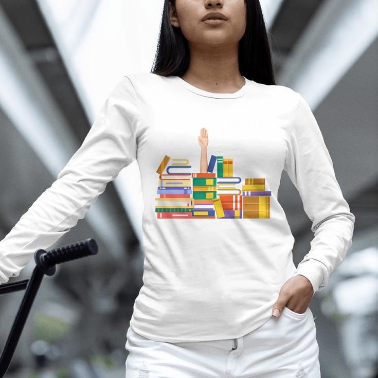 Reading Books Librarian Reader Nerd I'm Ok Teacher Unisex Long Sleeve T-Shirt